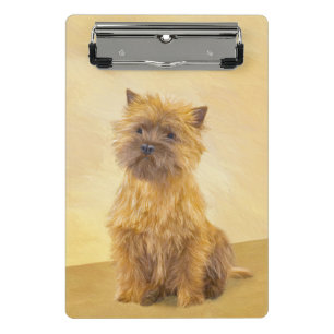 Cairn Terrier Painting - Cute Original Dog Art Mini Clipboard