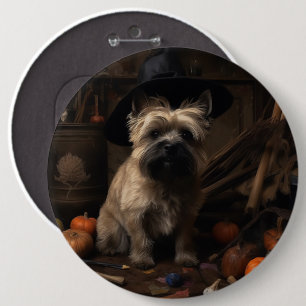 Cairn Terrier Pumpkins Halloween Scary  6 Cm Round Badge