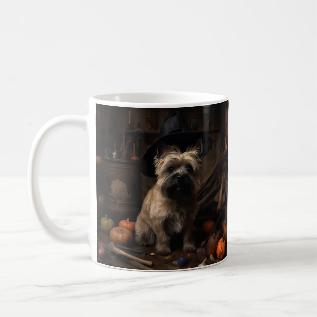 Cairn Terrier Pumpkins Halloween Scary  Coffee Mug (Left)
