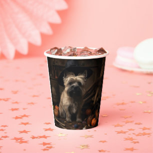 Cairn Terrier Pumpkins Halloween Scary Paper Cups