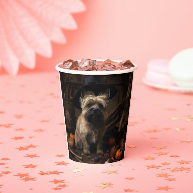 Cairn Terrier Pumpkins Halloween Scary  Paper Cups (Insitu)