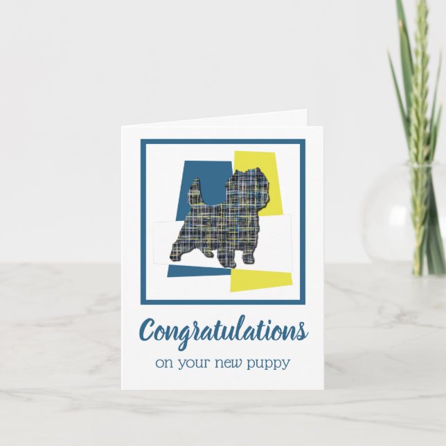 Cairn Terrier Puppy Congratulations Greeting Card (Front)