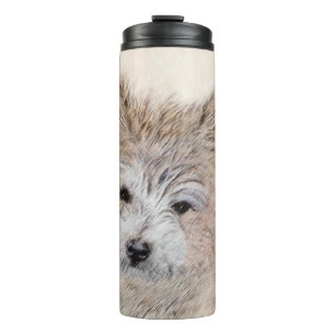 Cairn Terrier Puppy Painting - Original Dog Art Thermal Tumbler