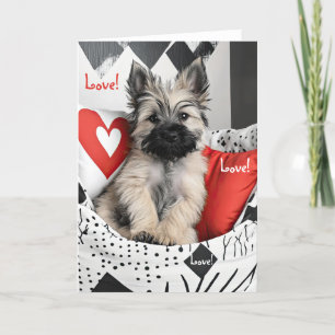 Cairn Terrier Puppy Valentine Card
