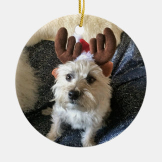 Cairn Terrier "Reindeer" Christmas Ornament