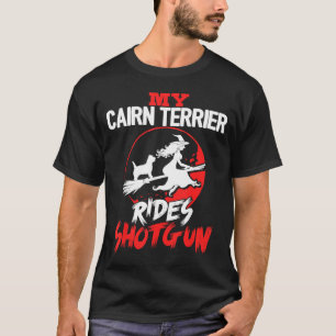 Cairn Terrier Rides Shotgun Halloween Dog Men T-Shirt