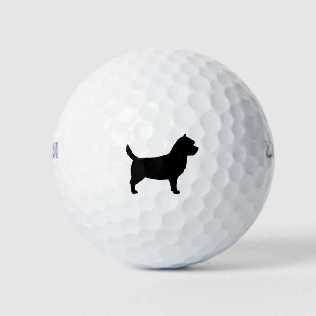Cairn Terrier Silhouette Golf Balls (Front)