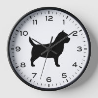 Cairn Terrier Silhouette with Numbers and Minutes
