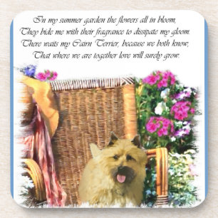 Cairn Terrier Summer Garden Coaster