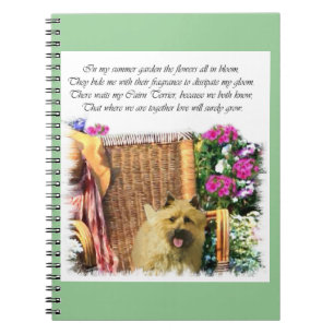 Cairn Terrier Summer Garden Notebook