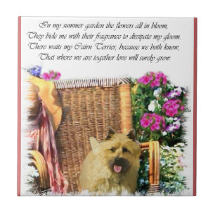 Cairn Terrier Summer Garden Tile