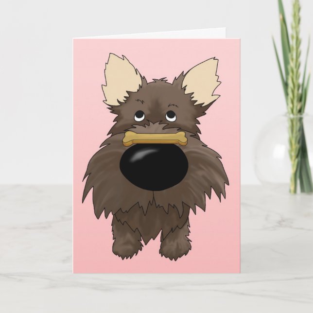 Cairn Terrier Valentine Holiday Card (Front)
