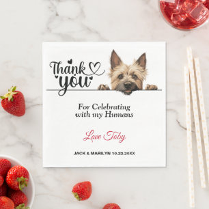 Cairn Terrier Wedding Reception Napkin
