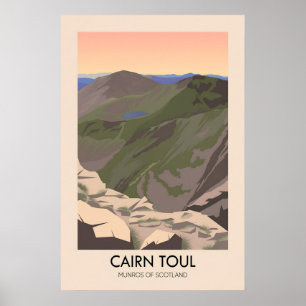 Cairn Toul Munros Of Scotland Travel Poster