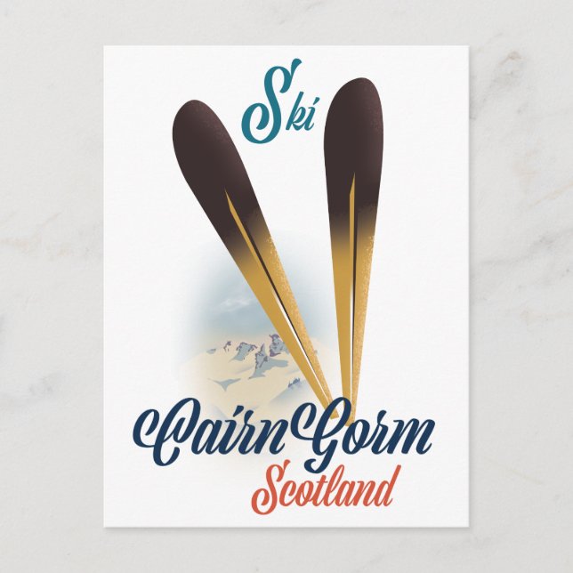 CairnGorm Scotland Ski poster Postcard (Front)