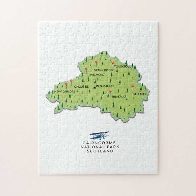Cairngorms National Park map Jigsaw Puzzle (Vertical)
