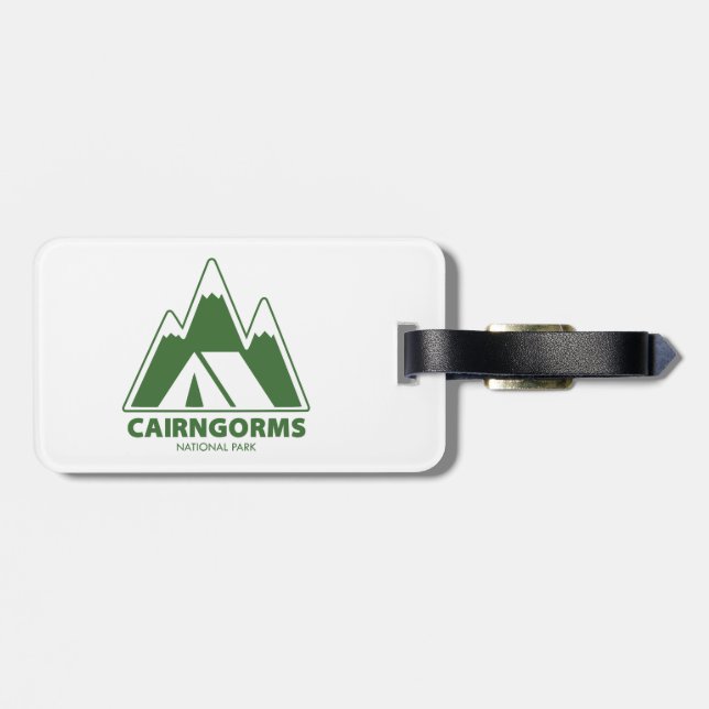Cairngorms National Park Mountains Camping Luggage Tag (Back Horizontal)