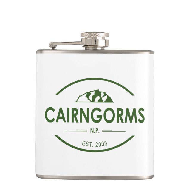 Cairngorms National Park Scotland Hip Flask (Front)