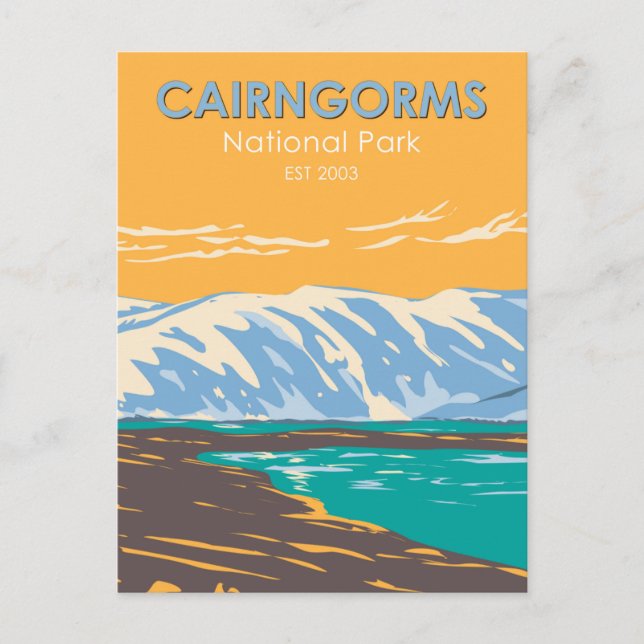 Cairngorms National Park Scotland Loch Etchachan Postcard (Front)