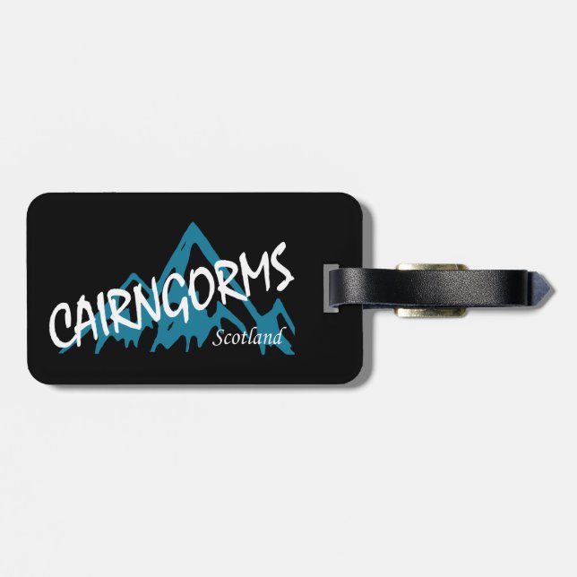 Cairngorms National Park Scotland Mountains Luggage Tag (Back Horizontal)
