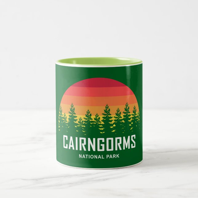 Cairngorms National Park Scotland Two-Tone Coffee Mug (Center)