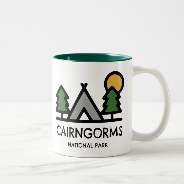 Cairngorms National Park Scotland Two-Tone Coffee Mug (Right)