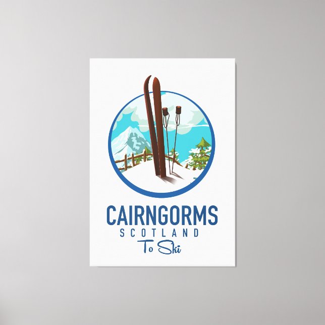 Cairngorms scotland logo canvas print (Front)