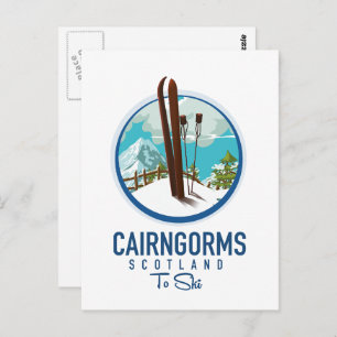 Cairngorms scotland logo postcard