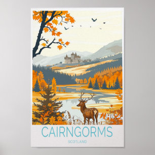 Cairngorms Travel Poster - Scotland Travel Wall