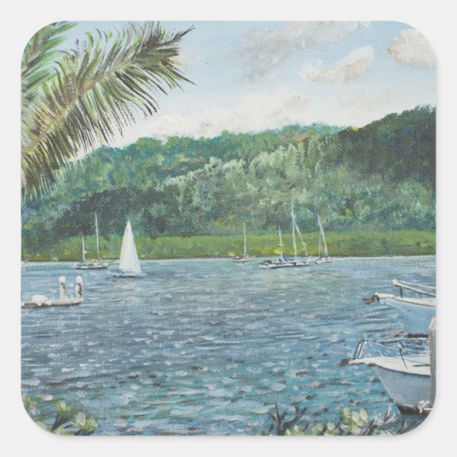 Cairns Australia. 1998 Square Sticker (Front)