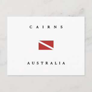 Cairns Australia Scuba Dive Flag Postcard