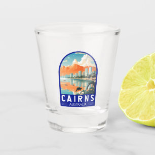 Cairns Australia Travel Art Vintage Shot Glass