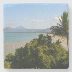Cairns beach marble coasters