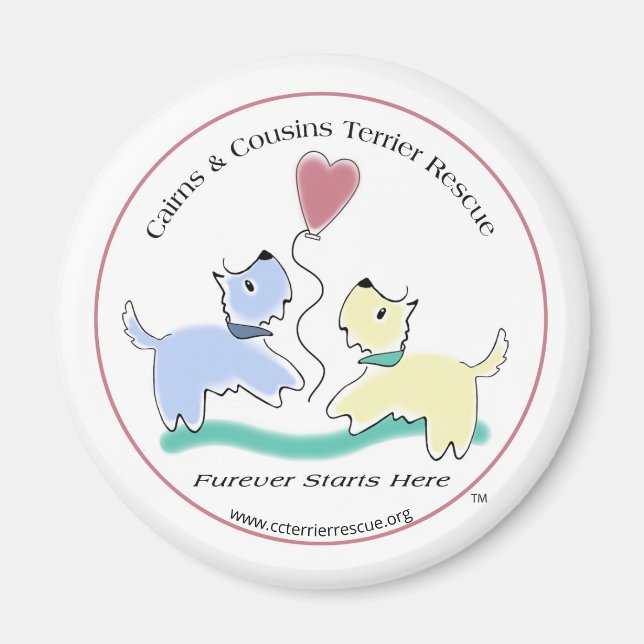 Cairns & Cousins Terrier Rescue Logo Magnet (Front)