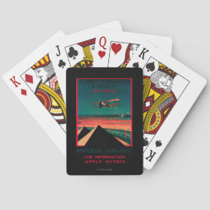 Cairo - Bagdad - Karachi Air Vintage Poster Playing Cards