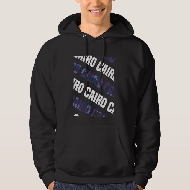Cairo Camo Pattern Purple Camouflage Hoodie (Front)