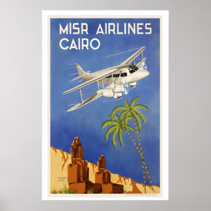 Cairo Egypt Africa Vintage Travel Poster - Framed