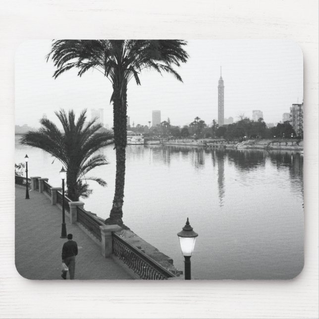 Cairo Egypt, Along the Nile River Mouse Pad (Front)