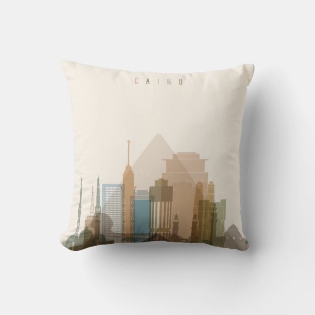 Cairo, Egypt | City Skyline Cushion (Front)