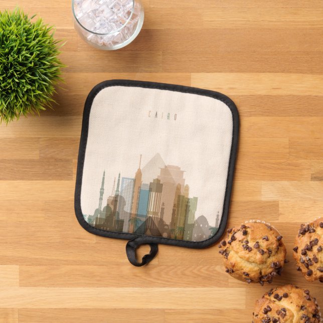 Cairo, Egypt | City Skyline Pot Holder (Top Down)