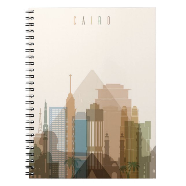 Cairo, Egypt | City Skyline Spiral Notebook (Front)