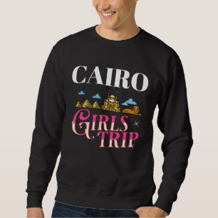 Cairo Egypt City Trip Skyline Map Travel Sweatshirt