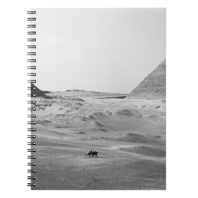 Cairo Egypt, Giza Pyramids Spiral Notebook (Front)