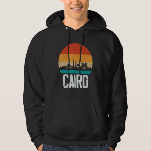 Cairo Egypt Retro Vintage Sunset Skyline Cairo Hoodie