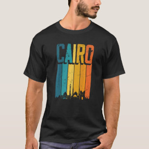 Cairo Egypt Retro Vintage Sunset Skyline Cairo T-Shirt