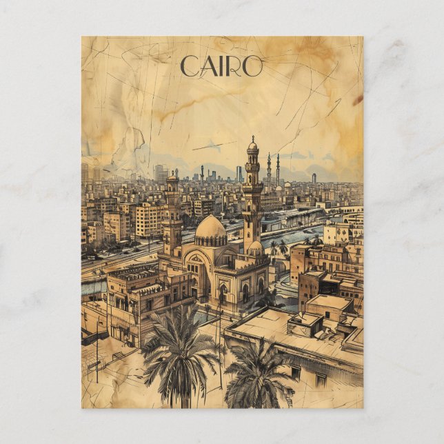 Cairo Egypt Travel Postcard (Front)