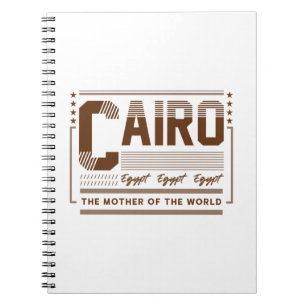 Cairo Egypt Typography Graphic Modern Design Notebook
