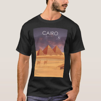 Cairo Egypt Vintage Minimal Retro Travel Poster at T-Shirt