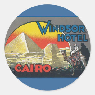 Cairo Egypt Vintage Travel Classic Round Sticker