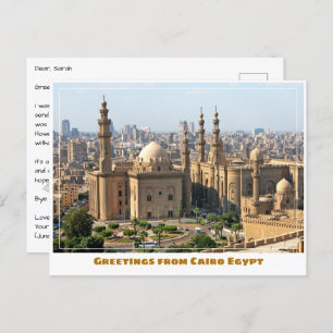 Cairo Egypt with Mosque Postcard